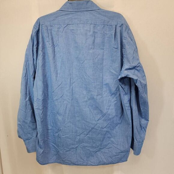 Peter Millar Size XL Long-Sleeve Button Up Blue 100% Cotton Men's Shirt S - Picture 3 of 7